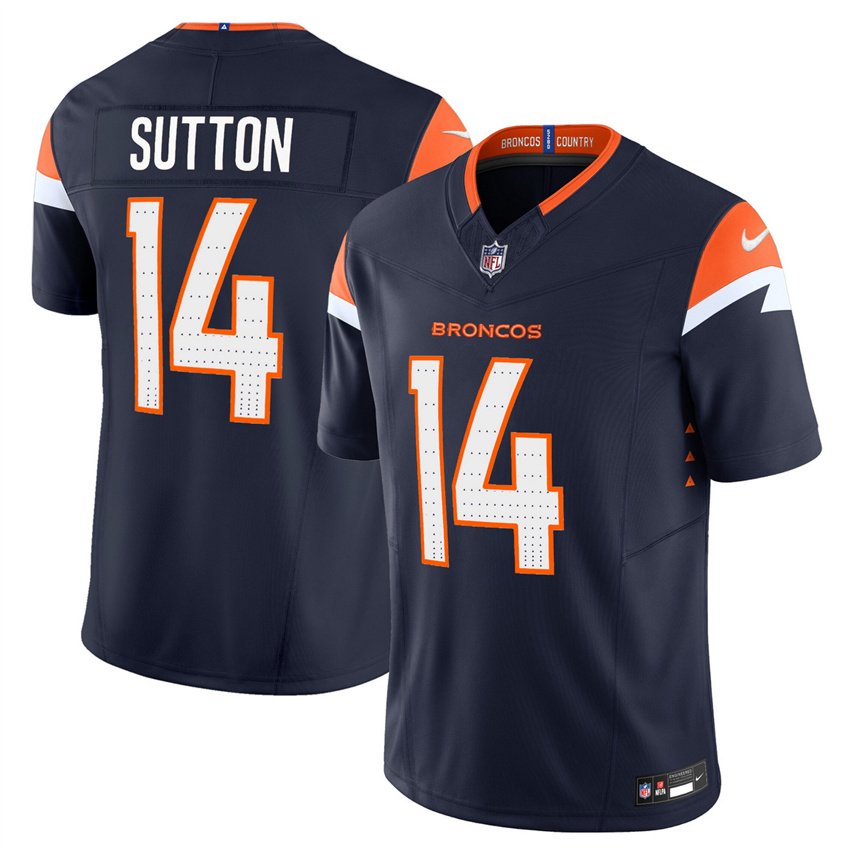 Navy Denver Broncos #14 Courtland Sutton 2024 F.U.S.E. Alternate Vapor Limited Stitched Football Jersey