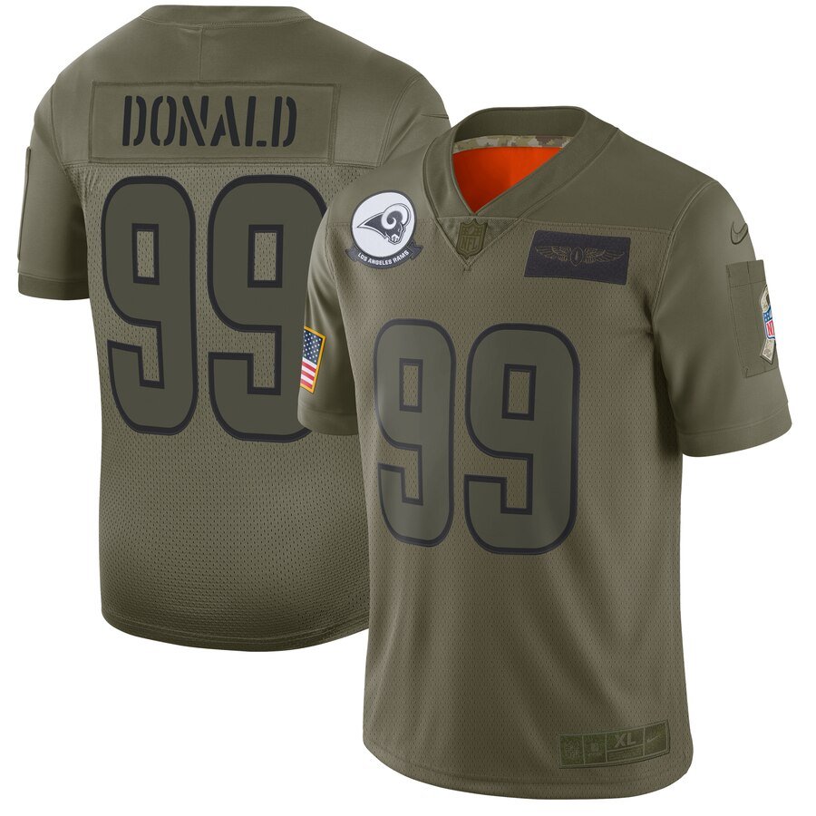 Nike Rams #99 Aaron Donald Camo Stitched NFL Limited 2019 Salute To Service Jersey - LAR396