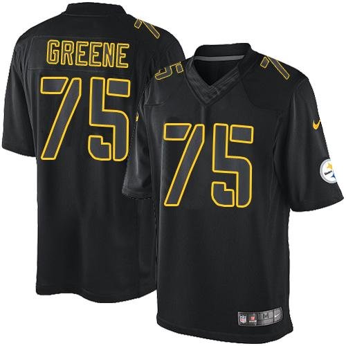 Nike Steelers #75 Joe Greene Black Stitched NFL Impact Limited Jersey - PSJ278