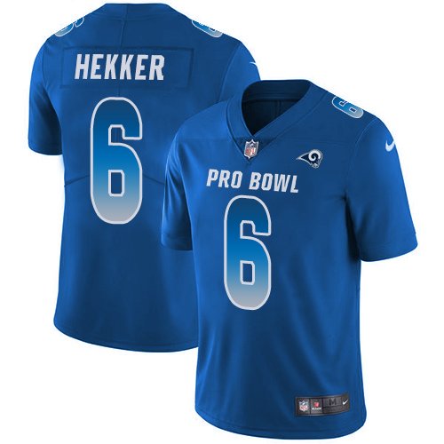 Nike Rams #6 Johnny Hekker Royal Stitched NFL Limited NFC 2018 Pro Bowl Jersey - LAR246