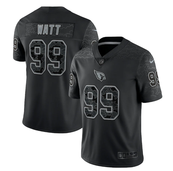 Black Arizona Cardinals #99 J.J. Watt Reflective Limited Stitched Football Jersey - ACJ174