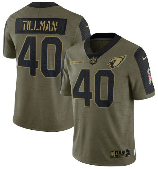 Olive Arizona Cardinals #40 Pat Tillman 2021 Salute To Service Limited Stitched Jersey - ACJ52