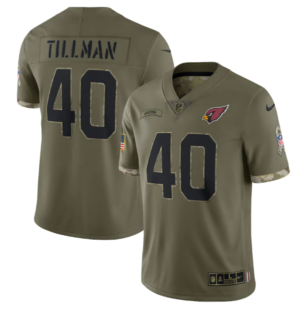 Arizona Cardinals #40 Pat Tillman Olive 2022 Salute To Service Limited Stitched Jersey - ACJ206