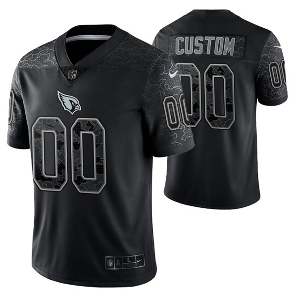 Black Arizona Cardinals ACTIVE PLAYER Custom Reflective Limited Stitched Football Jersey - ACJ176