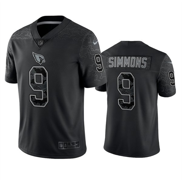 Black Arizona Cardinals #9 Isaiah Simmons Reflective Limited Stitched Football Jersey - ACJ277