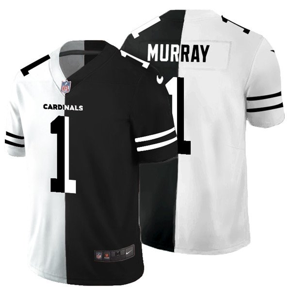 Arizona Cardinals Black & White Split #1 Kyler Murray Limited Stitched Jersey - ACJ237