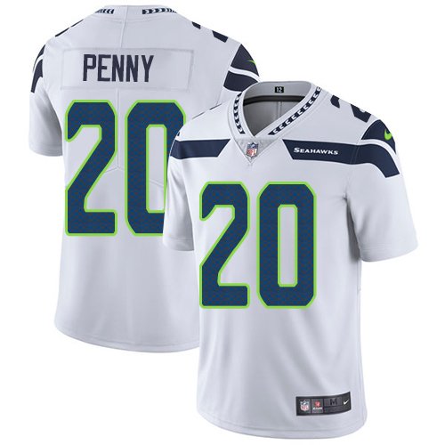 Nike Seahawks #20 Rashaad Penny White Stitched NFL Vapor Untouchable Limited Jersey