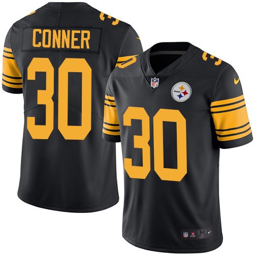 Nike Steelers #30 James Conner Black Stitched NFL Limited Rush Jersey - PSJ294