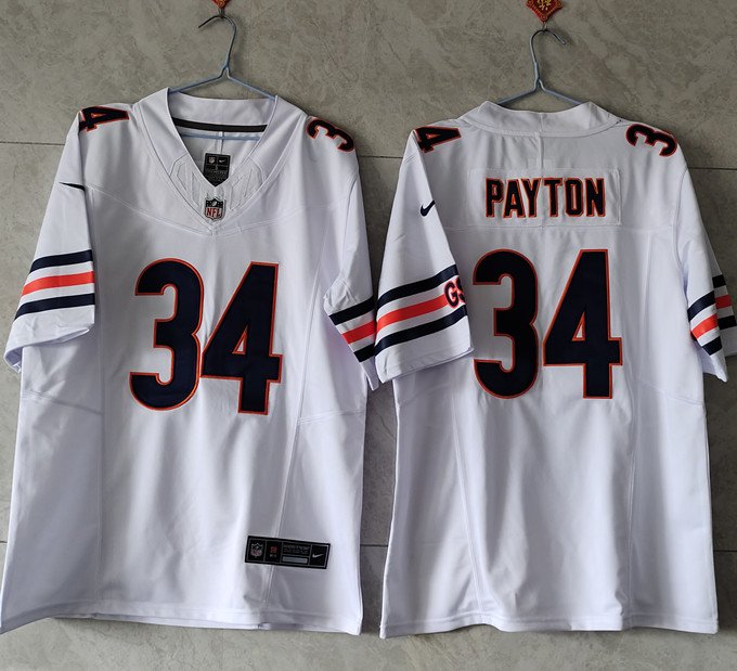 White Chicago Bears #34 Walter Payton 2023 F.U.S.E. Vapor Untouchable Limited Stitched Football Jersey - CBJ595