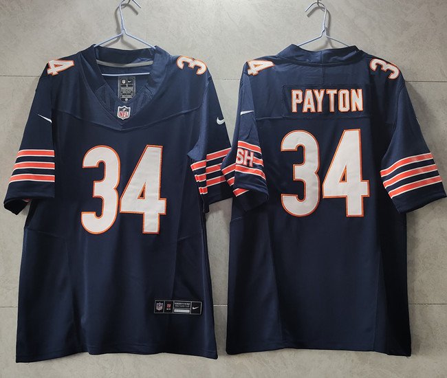 Navy Chicago Bears #34 Walter Payton 2023 F.U.S.E. Vapor Untouchable Limited Stitched Football Jersey - CBJ98