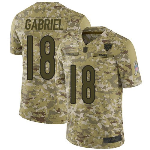 Nike Bears #18 Taylor Gabriel Camo Stitched NFL Limited 2018 Salute To Service Jersey - CBJ648