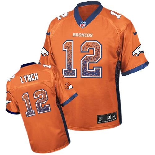 Nike Broncos #12 Paxton Lynch Orange Team Color Stitched NFL Elite Drift Fashion Jersey
