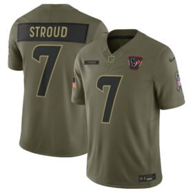 Olive Houston Texans #7 C.J. Stroud 2025 F.U.S.E Salute to Service Limited Stitched Football Jersey - HTJ151