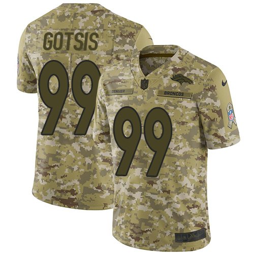 Nike Broncos #99 Adam Gotsis Camo Stitched NFL Limited 2018 Salute To Service Jersey