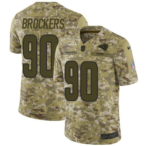 Nike Rams #90 Michael Brockers Camo Stitched NFL Limited 2018 Salute To Service Jersey - LAR311