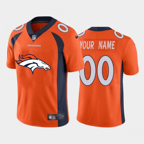 Denver Broncos ACTIVE PLAYER Orange Team Big Logo Limited Stitched Jersey