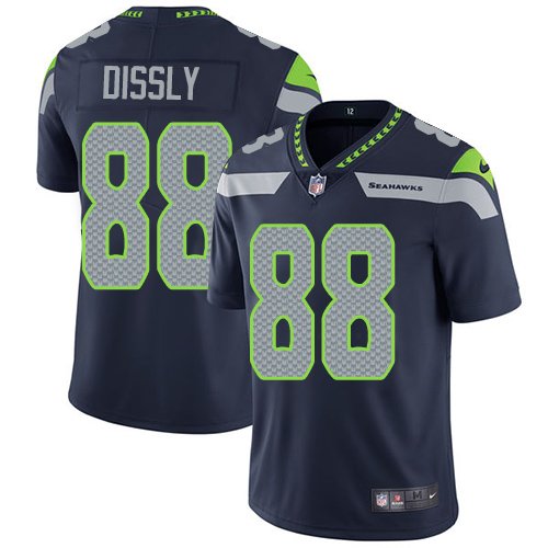 Nike Seahawks #88 Will Dissly Steel Blue Team Color Stitched NFL Vapor Untouchable Limited Jersey