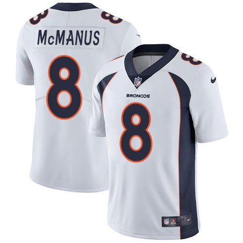 Nike Broncos #8 Brandon McManus White Stitched NFL Vapor Untouchable Limited Jersey
