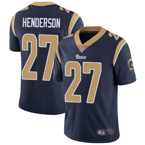 Nike Rams #27 Darrell Henderson Navy Blue Team Color Stitched NFL Vapor Untouchable Limited Jersey - LAR29