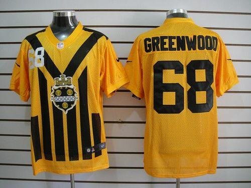 Nike Steelers #68 L.C. Greenwood Gold 1933s Throwback Embroidered NFL Elite Jersey - PSJ326