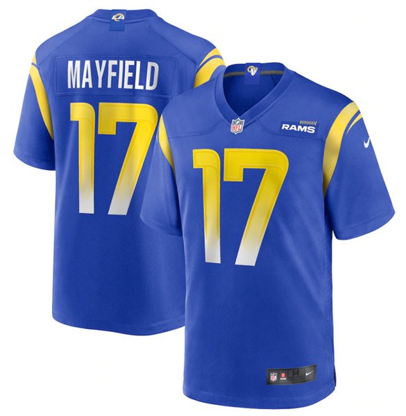 Royal Los Angeles Rams #17 Baker Mayfield Stitched Game Jersey - LAR533
