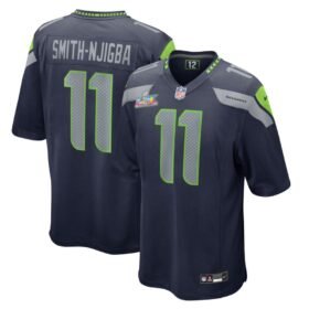 Seattle Seahawks #11 Jaxon Smith-Njigba College Navy Super Bowl LX Patch Game Jersey - SSR640