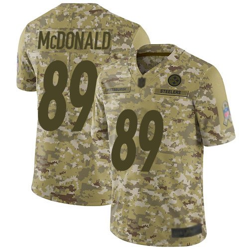 Nike Steelers #89 Vance McDonald Camo Stitched NFL Limited 2018 Salute To Service Jersey - PSJ337