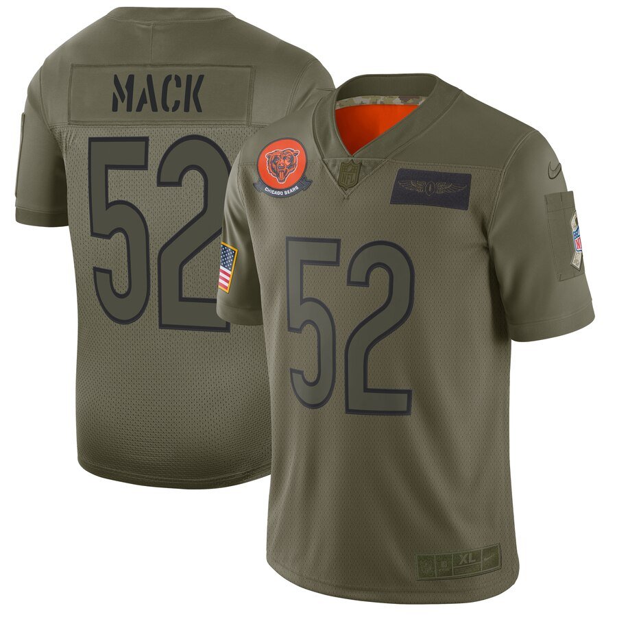 Nike Bears #52 Khalil Mack Camo Stitched NFL Limited 2019 Salute To Service Jersey - CBJ546