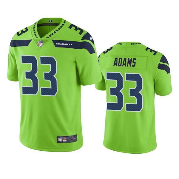 Seattle Seahawks Green #33 Jamal Adams Color Rush Limited Stitched Jersey