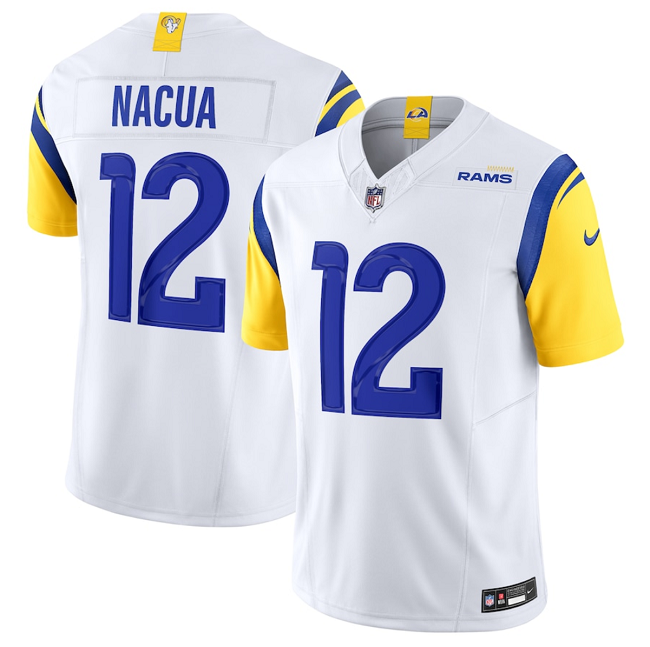 White Los Angeles Rams #12 Puka Nacua 2024 F.U.S.E. Vapor Untouchable Stitched Football Jersey - LAR21