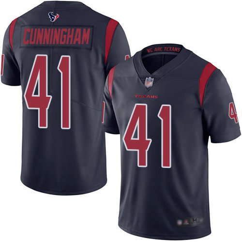 Nike Texans #41 Zach Cunningham Navy Blue Stitched NFL Limited Rush Jersey - HTJ96