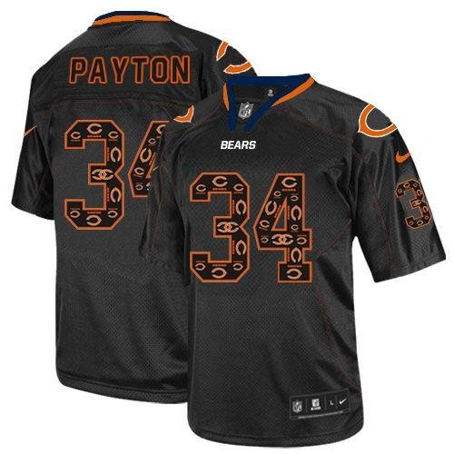 Nike Bears #34 Walter Payton New Lights Out Black Stitched NFL Elite Jersey - CBJ16