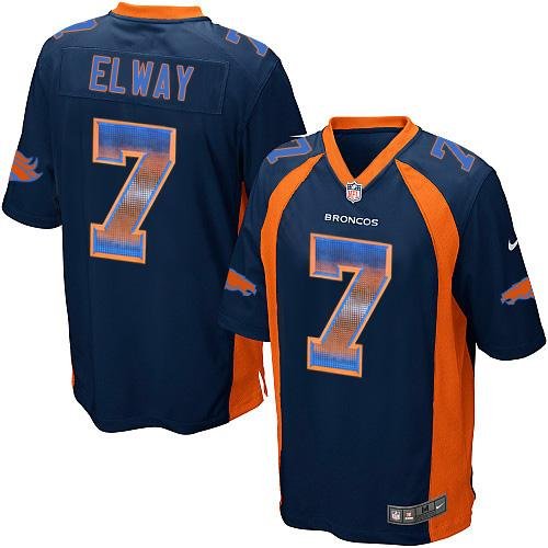 Nike Broncos #7 John Elway Navy Blue Alternate Stitched NFL Limited Strobe Jersey