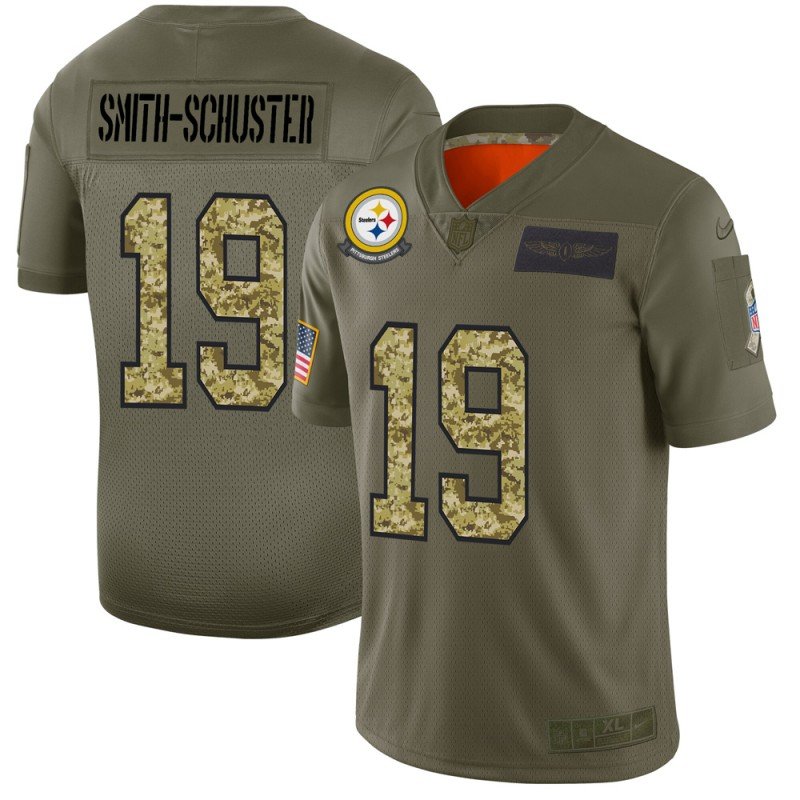 Pittsburgh Steelers #19 JuJu Smith-Schuster Nike 2019 Olive Camo Salute To Service Limited NFL Jersey - PSJ420