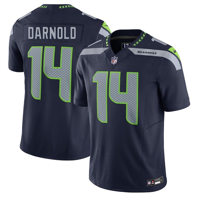 Navy Seattle Seahawks #14 Sam Darnold 2024 F.U.S.E Vapor Limited Stitched Football Jersey