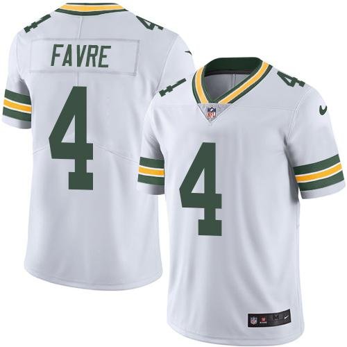Nike Packers #4 Brett Favre White Stitched NFL Vapor Untouchable Limited Jersey - GBJ522