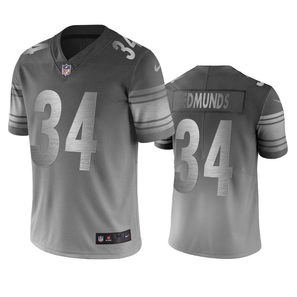 Pittsburgh Steelers #34 Terrell Edmunds Silver Gray Vapor Limited City Edition NFL Jersey - PSJ760