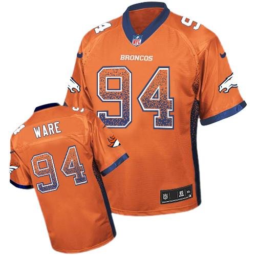 Nike Broncos #94 DeMarcus Ware Orange Team Color Stitched NFL Elite Drift Fashion Jersey