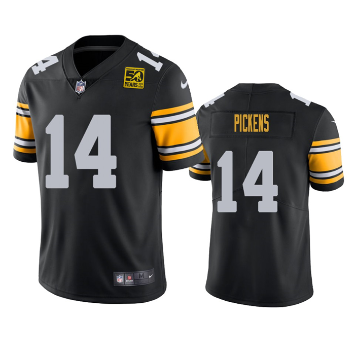 Black Pittsburgh Steelers #14 George Pickens 2023 50th Anniversary Vapor Untouchable Limited Jersey - PSJ74