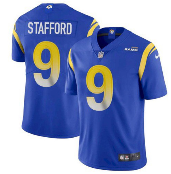 Blue Los Angeles Rams #9 Matthew Stafford 2020 Vapor Untouchable Limited Stitched Jersey - LAR607