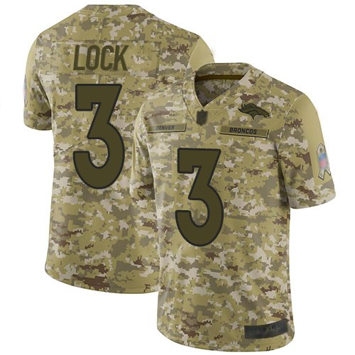 Nike Broncos #3 Drew Lock Camo Stitched NFL Limited 2018 Salute To Service Jersey