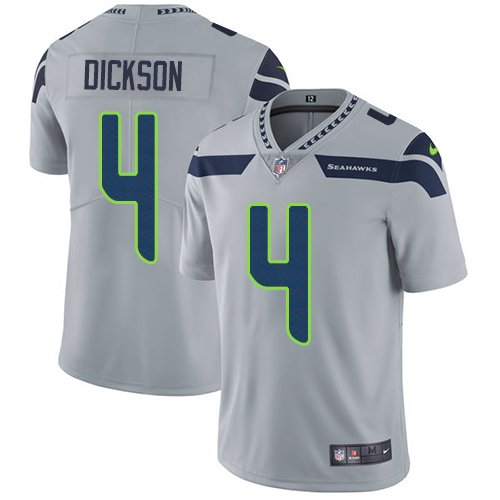 Nike Seahawks #4 Michael Dickson Grey Alternate Stitched NFL Vapor Untouchable Limited Jersey