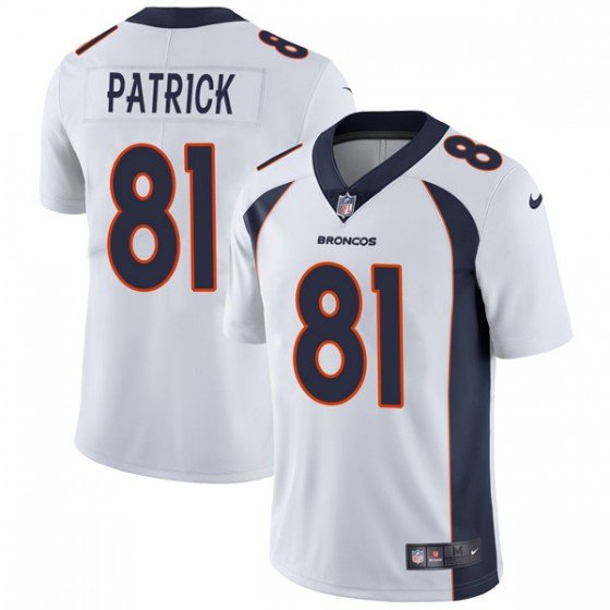 Nike Broncos #81 Tim Patrick White Stitched NFL Vapor Untouchable Limited Jersey