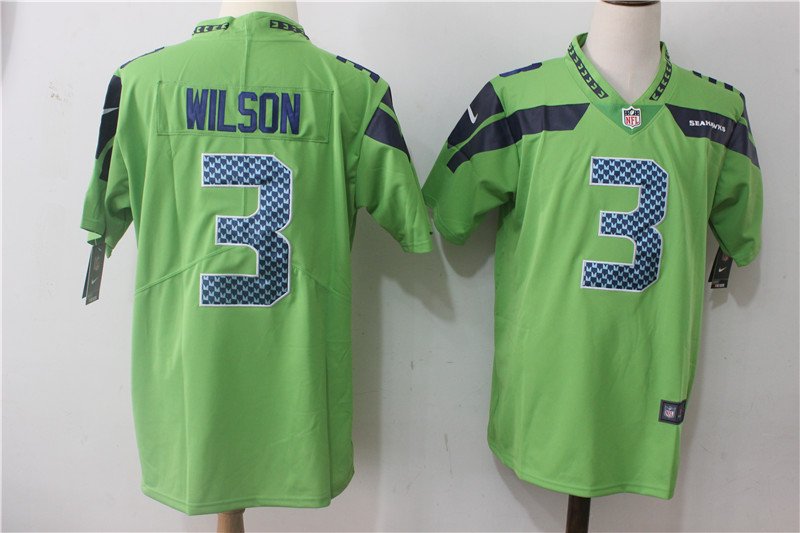 Seattle Seahawks #3 Russell Wilson Green Stitched NFL Vapor Untouchable Limited Jersey