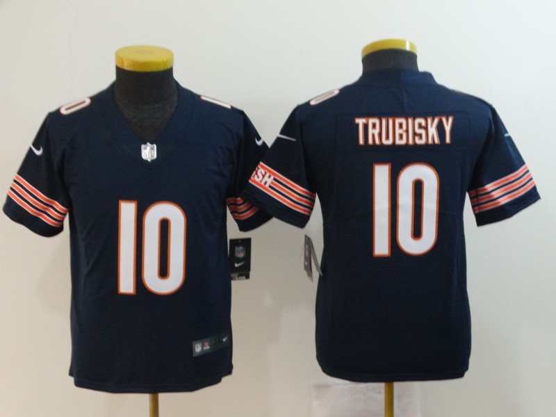 Chicago Bears #10 Mitchell Trubisky Black Vapor Untouchable Elite Stitched NFL Jersey - CBJ272