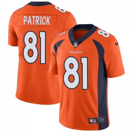 Nike Broncos #81 Tim Patrick Orange Team Color Stitched NFL Vapor Untouchable Limited Jersey