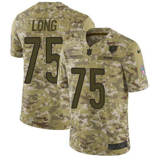 Nike Bears #75 Kyle Long Camo Stitched NFL Limited 2018 Salute To Service Jersey - CBJ561