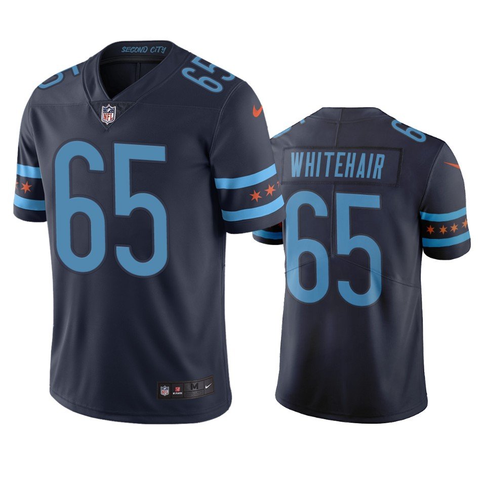 Chicago Bears #65 Cody Whitehair Navy Vapor Limited City Edition NFL Jersey - CBJ403