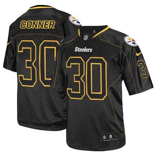 Nike Steelers #30 James Conner Lights Out Black Stitched NFL Elite Jersey - PSJ556