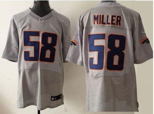 Nike Broncos #58 Von Miller New Grey Shadow Stitched NFL Elite Jersey